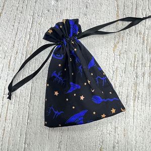 ถุงผ้าฝ้ายออร์แกนิคแบบมีเชือกสำหรับใส่ของขวัญในวันฮาโลวีน สำหรับบรรจุภัณฑ์เครื่องประดับ ปักโลโก้ สร้อยข้อมือ ของตกแต่งเครื่องประดับ - Product Image 5