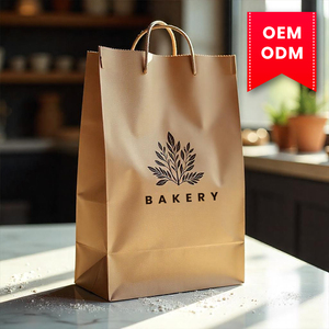 Bolsa de Papel Kraft Personalizada con Asas Planas, Impresión Offset, Biodegradable, para Envasado de Alimentos, OEM ODM Disponible - Product Image 4