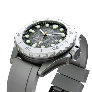 Montre de plongée en titane pour homme, résistance à l'eau 500M, luminescence bleue suisse BGW9, cadran en fibre de carbone, bracelet en fluororubber - Product Image 6