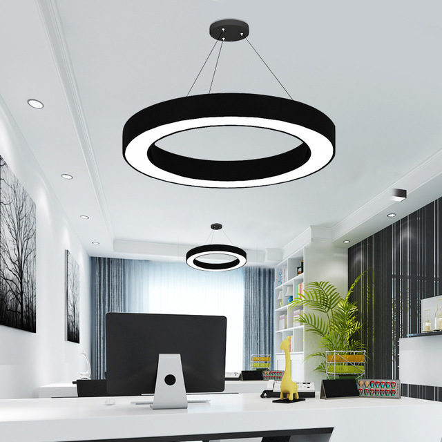 Gym Led Rgb Circular Light Suspended Circle Ring Led Pendant Light Color Changeable Ring Circular Lights for Gym