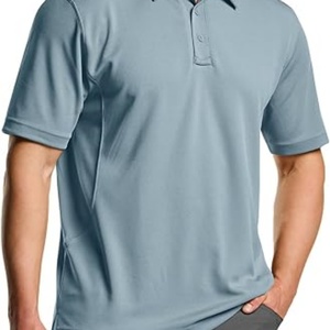 Chemise tactique de golf pour homme, légère, respirante, manches courtes, UPF 50+, tissu piqué 100% polyester - Product Image 5