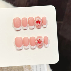 <span class=keywords><strong>Uñas</strong></span> <span class=keywords><strong>Postizas</strong></span> Francesas 3D Personalizadas con Etiqueta Privada, Cortas, Cuadradas, Hechas a Mano, Acrílicas, Reutilizables, <span class=keywords><strong>de</strong></span> Fábrica - Product Image 1