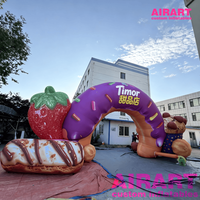Arche gonflable personnalisée pour desserts et aliments, idéale pour l'entrée de supermarchés et la décoration d'événements, arche gonflable en forme de beignet pour les cérémonies de grand ouverture