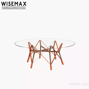 Wisemax đồ nội thất thiết kế hiện đại Đồ nội thất cơ sở gỗ rắn bàn ăn nhà Ding đồ nội thất phòng kính hàng đầu vòng bàn ăn - Product Image 6