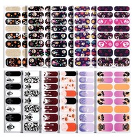Autocollants pour ongles en gel UV, personnalisés, phosphorescents, imperméables, non toxiques et écologiques, pour Halloween 2026, vente en gros, Europe et Amérique