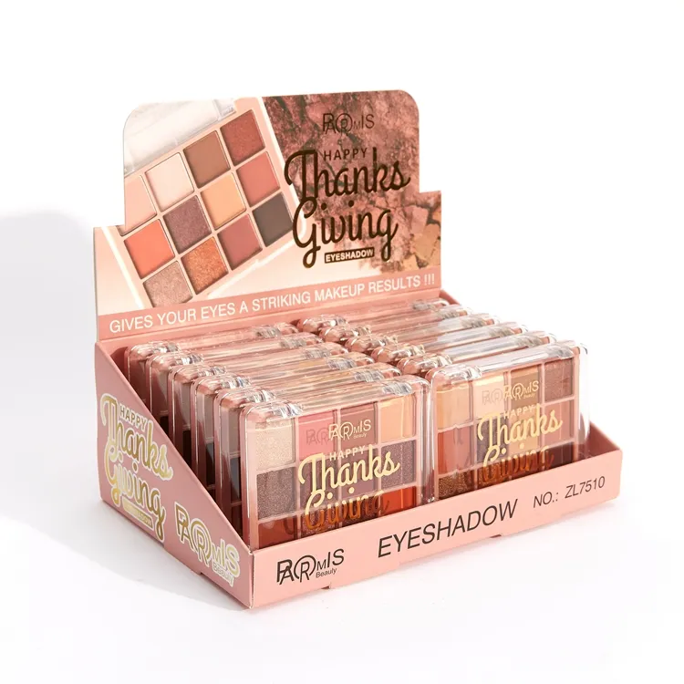 Paleta de sombras de ojos de 12 colores Paleta de sombras de ojos con purpurina pigmentada alta Etiqueta privada Sombra de ojos