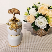Brûleur d'encens arabe en céramique et métal blanc, design moderne et luxueux, portable, pour la maison, les fêtes et les mariages, décoration du Ramadan