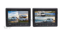 Monitoreo de camiones AHD Ips Quad Pantalla dividida universal Monitor multivista Monitor LCD de coche con parasol