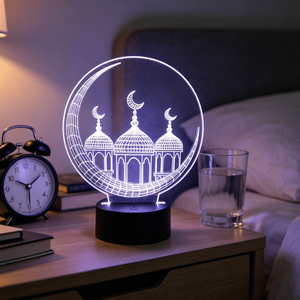 Iftar Festival Home Decoration, Muslim <b>Lighting</b>, 3D Night Lamp, Opening of Iftar Festival, Mubarak Ramadan Decoration Lamp - Product Image 4