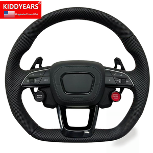 Convient pour <span class=keywords><strong>Audi</strong></span> Q5L Q7 Q8 A6 A7, ensemble de volant plat, modèle sport, volant en fibre de carbone de type D - Product Image 1