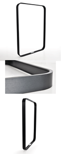 Marco <span class=keywords><strong>de</strong></span> <span class=keywords><strong>Aluminio</strong></span> Decorativo Rectangular con Esquinas Redondeadas, Corte CNC Personalizado, Aleación <span class=keywords><strong>de</strong></span> <span class=keywords><strong>Aluminio</strong></span> Serie 6000, Anodizado, Espejo <span class=keywords><strong>de</strong></span> Pared, Negro, Extra Grande, 1% - Product Image 5