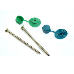 Clous de toiture en plastique en gros <span class=keywords><strong>d</strong></span>'usine, clous de toiture à vis avec capuchons en plastique, clous de toiture en métal - Product Image 2