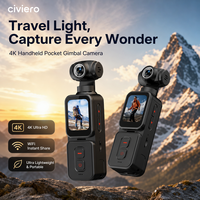 Caméra d'action numérique sportive WiFi avec suivi automatique du visage, mini caméra ultra HD 5K de la taille d'un pouce avec objectif rotatif à 270 degrés pour Vlog