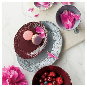 Service de table en céramique et porcelaine de luxe, élégant, avec relief, assiette, bol, tasse à soupe, accessoires de cuisine, fabriqué au Japon, Aito - Product Image 1