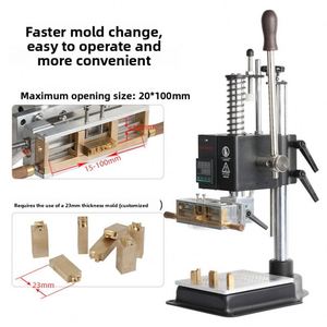 Machine de marquage <span class=keywords><strong>à</strong></span> <span class=keywords><strong>chaud</strong></span> et d'embossage <span class=keywords><strong>à</strong></span> tête basculante série WT-90PS avec <span class=keywords><strong>dorure</strong></span> pour marques de commerce <span class=keywords><strong>DIY</strong></span> - Product Image 2