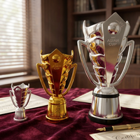 Trophée de championnat de football personnalisable en stock, gravé avec le nom de l'équipe, récompense 1ère place tournoi de football, souvenir