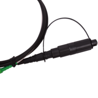 Kabel Drop Mini SC APC 1F Single Mode FTTH Tahan Air IP68 Pra-Konektor