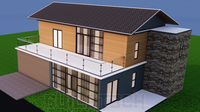 Maison familiale de 257.4 m² 5 chambres à coucher Maison modulaire préfabriquée de 2 étages clé en main entièrement finie en Côte d'Ivoire