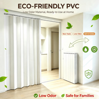 Porte pliante en PVC à installation rapide en 10 minutes, étanche, anti-termites, gain de place, cloison accordéon, prix usine pour la maison et le bureau