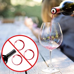 Accessoires de <span class=keywords><strong>bouchon</strong></span> de fuite jetables sans déversement bouteille de <span class=keywords><strong>vin</strong></span> collier goutte à goutte en forme de fleur feutre <span class=keywords><strong>vin</strong></span> goutte à goutte anneau pour Bar cuisine fête - Product Image 2