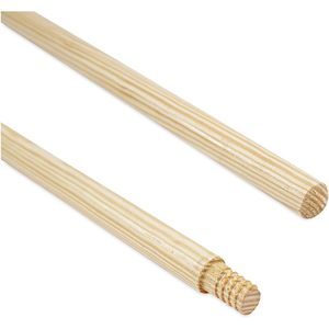 Cabezal de Escoba de Madera Lacada Natural Boardwalk de 0.94 Pulgadas de Diámetro con Extremo Roscado, Cabezal de Escoba de PET y Goma para Uso Doméstico, Recogedor Incluido - Product Image 3