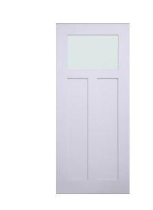 Porte intérieure en MDF avec 3 panneaux de verre