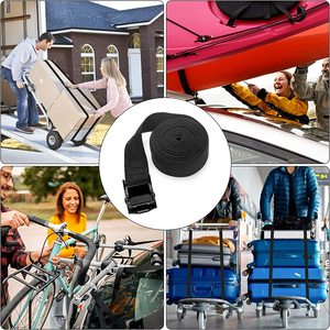 Correas de Amarre de Carga Resistentes y Duraderas de Alta Calidad con Hebilla de Leva, Cinta de Poliéster Premium, Capacidad de Rotura de 800 kg - Product Image 5