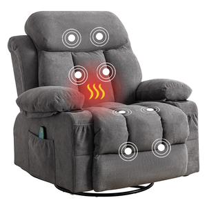 Sofá Reclinable Motorizado de Cine en Casa con Cuero Napa, Calefacción, Masaje Vibratorio de 8 Puntos y Control Remoto - Product Image 1