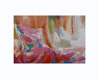 B & C ART Fille Dos Toile Acrylique Peintures Robe Figure Personnalisation Personnalisée pour la Décoration de la Chambre