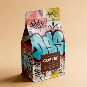 Bolsas personalizadas impresas para café en grano con cierre hermético, válvula, logo, fondo plano, duraderas para supermercado, aptas para alimentos y resistentes a la humedad. - Product Image 2