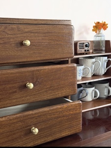 Scatola portaoggetti vintage in legno massello con cassetti multipli - Design con scomparti per ufficio e casa, per riporre gioielli e cancelleria - Product Image 3