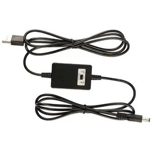 Router kabel USB ke DC 1m 3 kaki, konverter Step-up 5V ke 9V meningkatkan tegangan