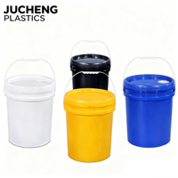Impression de logo personnalisé Seaux et barils en plastique empilables de stockage de peinture de revêtement imperméable de 10L et 20L