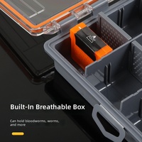 Boîte de rangement multi-compartiments grande capacité en ABS pour leurres de pêche, appâts artificiels et accessoires, boîte à crayons et à outils