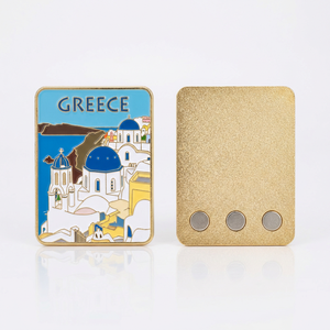 Imán de nevera metálico directo de fábrica, imán magnético esmaltado con relieve 3D, recuerdo turístico de viaje, imanes artesanales de turismo con logotipo personalizado - Product Image 5