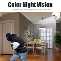 Caméra dôme IP PoE Vision nocturne couleur 4K 8MP caméra de vidéosurveillance de sécurité réseau numérique capteur de mouvement Audio maison intérieur utilisant