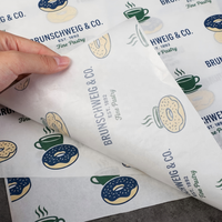 Papier d'emballage pour sandwichs résistant à la graisse avec logo personnalisé pour les emballages de boulangerie, de charcuterie et de restauration, feuilles de papier sulfurisé imprimées, conformes aux normes alimentaires