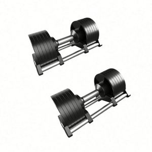 Ensemble d'haltères réglables en fonte électrolytique noire de haute qualité et durables de la marque MR, 2,5-80 kg, logo personnalisé disponible pour la remise en forme - Product Image 4