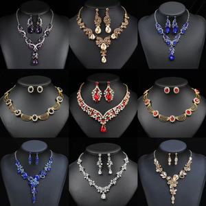 यूरोपीय अमेरिकी विंटेज लाइट लक्जरी महिलाओं के हार मध्य सुपर फ्लैश पानी ड्रॉप क्लैविकल श्रृंखला क्लासिक मिश्र धातु फैशन - Product Image 3