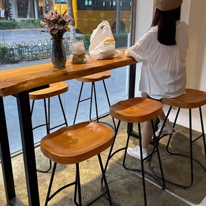 Conjunto de Mesa Redonda y Sillas de Madera Sólida, Estilo Moderno, para Cafetería, Cocina, Comedor, Hogar, Restaurante - Product Image 1