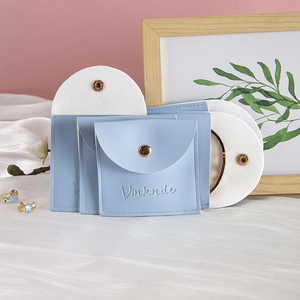 Pochettes en cuir PU bleu de haute qualité pour bijoux, avec gaufrage, pour bagues, colliers et boucles d'oreilles - Product Image 4