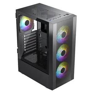 Customized Computer Cases Full Tower For Gamer ATX Gaming Desktop Cabinet Tempered Glass Gabinete Pc Casing