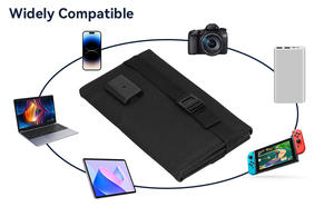 ALECTER Panneaux solaires pliables 30W Chargeur portable Sortie 5V Étanche IP65 Efficacité 18,5% Smartphone Tablette Ordinateur portable Appareil photo - Product Image 6