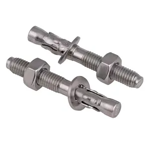 M8 M16 M18 Super Duplex Stainless Steel Plain Polishing SAF 2205 2507 A286 904L 1.4410 Wedge Anchor Bolts