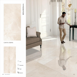 Carrara Suprimo 800x1600mm High Gloss Porcelain Ceramic Tiles Italian White Marble Design For Luxury Floors - Product Image 5