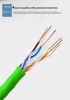 Cable de Red Cat6a Verde de 1m UTP RJ45, Par Trenzado de Cobre Libre de Oxígeno de 8 Conductores para Computadora Doméstica Gigabit