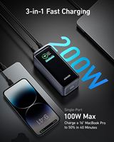 Banque d'alimentation Anker Prime Power Bank GaN Prime PowerCore 200W, chargeur portable 3 ports, 20000 mAh, haute capacité