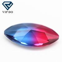Tomy — pierres précieuses à facettes 5x10mm-10x20mm, synthétique, tourmaline, en vrac, technologie mixte et multicolore, verre de cristal