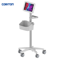 Chariot mobile de boîtier de sécurité pour tablette haut de gamme avec iPad Coque de protection Padpad Support mobile pour tablette antivol 15"