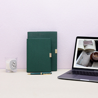 Carnet de notes A6 en cuir PU vegan à 6 anneaux, idéal pour le journaling et les voyages